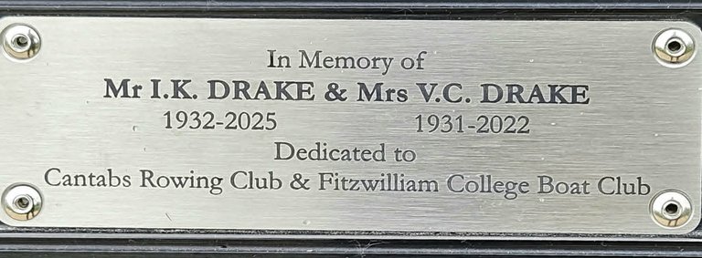 Plaque for Ken and Vivians Bench